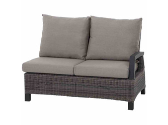Corido Modul 2-Sitzer Gest. Alu-anthraz., Gardino®-Gefl. charcoal grey, Kissen taupe mel., Armlehne links Corido Modul 2-Sitzer Gest. Alu-anthraz., Gardino®-Gefl. charcoal grey, Kissen taupe mel., Armlehne links