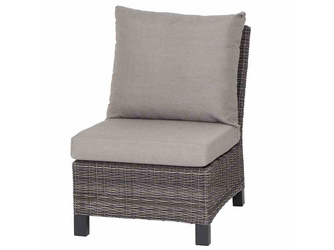 Corido Modul Mitte Gest. Alu-anthraz., Gardino®-Gefl. charcoal grey, Sitz-/Rückenkissen taupe mel. Corido Modul Mitte Gest. Alu-anthraz., Gardino®-Gefl. charcoal grey, Sitz-/Rückenkissen taupe mel.