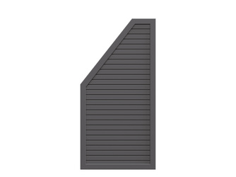 Sichtschutzzaun Metall anthrazit "DESIGN RHOMBUS" Anschluss links Sichtschutzzaun Metall anthrazit "DESIGN RHOMBUS" Anschluss links
