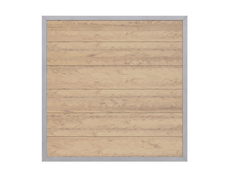 Sichtschutzzaun WPC sand "DESIGN WPC ALU" Sichtschutzzaun WPC sand "DESIGN WPC ALU"