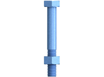 Schraube DIN 931 + DIN 934 M 12x160 Stahl blau verzinkt passiviert Schraube DIN 931 + DIN 934 M 12x160 Stahl blau verzinkt passiviert