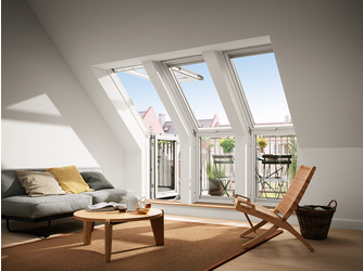 Dachbalkon Tür DIN links VEA M35 2365 weiß lack Energie PLUS Titanzink walzblank 78x109 Dachbalkon Tür DIN links VEA M35 2365 weiß lack Energie PLUS Titanzink walzblank 78x109