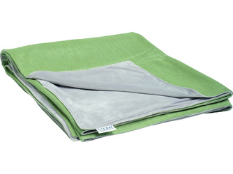 Decke ca. 156x200 cm 100% Polyacryl farngrün/Rückseite 100% Polyester hellgrau Decke ca. 156x200 cm 100% Polyacryl farngrün/Rückseite 100% Polyester hellgrau