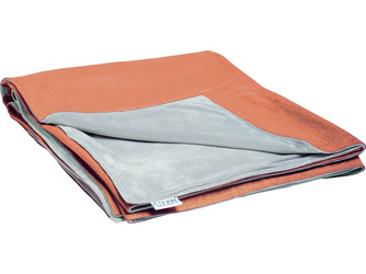 Decke ca. 156 x 200 cm 100% Polyacryl orange/Rückseite 100% Polyester hellgrau Decke ca. 156 x 200 cm 100% Polyacryl orange/Rückseite 100% Polyester hellgrau