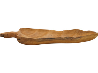 Deko-Schale BLATT Teak natur 500x180x50mm Deko-Schale BLATT Teak natur 500x180x50mm