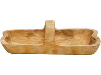Deko-Schale MIT HENKEL Teak natur 500x200x120mm Deko-Schale MIT HENKEL Teak natur 500x200x120mm