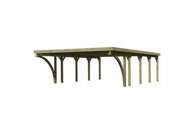 Doppelcarport Classic 3 PVC-Dach Variante C SET mit zwei Einfahrtsbogen PVC 6575x5630x2370mm Doppelcarport Classic 3 PVC-Dach Variante C SET mit zwei Einfahrtsbogen PVC 6575x5630x2370mm