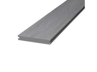 Terrassendiele WPC massiv Relief-Holzmaserung / gerillt grau DREAMDECK WPC SOFT - 21 x 145 mm Terrassendiele WPC massiv Relief-Holzmaserung / gerillt grau DREAMDECK WPC SOFT - 21 x 145 mm