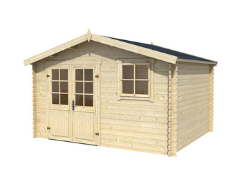 Ebro B Blockbohlenhaus 28mm naturbelassen Ebro B Blockbohlenhaus 28mm naturbelassen