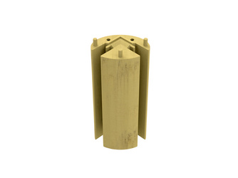 Eckadapter Oval, für 90° Grad Innen- und Außenecken, ingwer 239x111x80mm Eckadapter Oval, für 90° Grad Innen- und Außenecken, ingwer 239x111x80mm