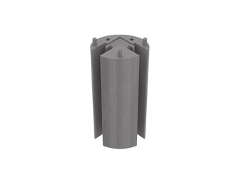 Eckadapter Oval, für 90° Grad Innen- und Außenecken, sel gris 239x111x80mm Eckadapter Oval, für 90° Grad Innen- und Außenecken, sel gris 239x111x80mm