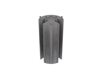 Eckadapter Oval, für 90° Grad Innen- und Außenecken, varia grau 239x111x80mm Eckadapter Oval, für 90° Grad Innen- und Außenecken, varia grau 239x111x80mm