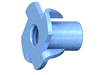 Einschlagmutter RN 990 M 6 Stahl blau verzinkt passiviert Einschlagmutter RN 990 M 6 Stahl blau verzinkt passiviert