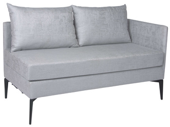 Element 2-Sitzer Marta Alum. Arml. links Bezug/ Outdoorstoff hellgrau/seidengrau meliert Element 2-Sitzer Marta Alum. Arml. links Bezug/ Outdoorstoff hellgrau/seidengrau meliert
