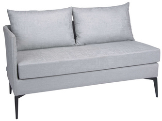 Element 2-Sitzer Marta Alum. Arml. rechts Bezug/ Outdoorstoff hellgrau/seidengrau meliert Element 2-Sitzer Marta Alum. Arml. rechts Bezug/ Outdoorstoff hellgrau/seidengrau meliert