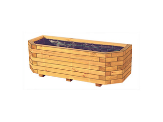 FALKO Pflanzkasten B 100xT 40xH 35cm 6-eck KH 45/45mm inkl. Folieneinsatz FALKO Pflanzkasten B 100xT 40xH 35cm 6-eck KH 45/45mm inkl. Folieneinsatz