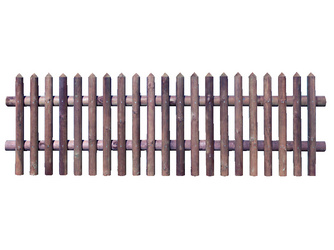 Vorgartenzaun Feld halbrund gekegelt 250 cm KDI braun Vorgartenzaun Feld halbrund gekegelt 250 cm KDI braun