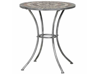 Felina Tisch Ø60x71cm Gest. Stahl silber-schwarz, Tischpl. Keramik mehrfarbig mosaikoptik Felina Tisch Ø60x71cm Gest. Stahl silber-schwarz, Tischpl. Keramik mehrfarbig mosaikoptik