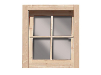 Fenster für 38 mm Häuser inkl. D/K-Beschlag naturbelassen Fenster für 38 mm Häuser inkl. D/K-Beschlag naturbelassen