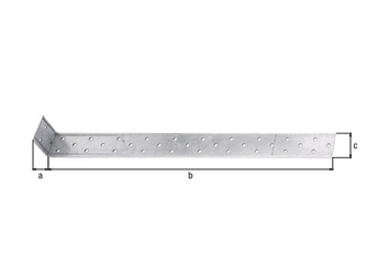 Flachstahl-Betonanker, sendzimirverzinkt, zum Einbetonieren, TxHxB 400x40x40mm Flachstahl-Betonanker, sendzimirverzinkt, zum Einbetonieren, TxHxB 400x40x40mm