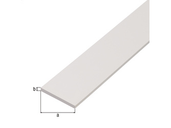 Flachstange, PVC weiß, LxBxS 1000 x 20 x 2mm Flachstange, PVC weiß, LxBxS 1000 x 20 x 2mm