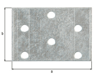 Flachverbinder, sendzimirverzinkt, LxB 60x40mm Flachverbinder, sendzimirverzinkt, LxB 60x40mm