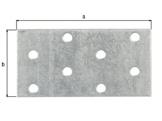 Flachverbinder, sendzimirverzinkt, LxB 80x40mm Flachverbinder, sendzimirverzinkt, LxB 80x40mm