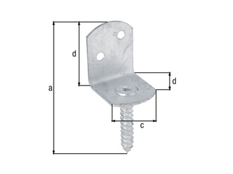 Flechtzaunhalter, L-Form, feuerverzinkt, HxB 83x32mm, Karte à 4 St. Flechtzaunhalter, L-Form, feuerverzinkt, HxB 83x32mm, Karte à 4 St.
