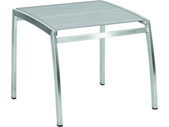 Fußhocker Cardiff Edelstahl mit Bezug Textilen silber gepolstert Fußhocker Cardiff Edelstahl mit Bezug Textilen silber gepolstert