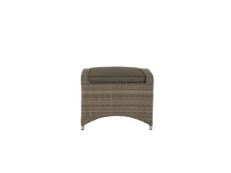 Fußhocker NIZZA Polyrattan-Geflecht doppel-halbrund Fußhocker NIZZA Polyrattan-Geflecht doppel-halbrund