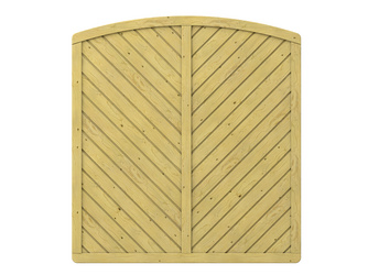 Sichtschutzzaun Holz natur "GADA" Rundbogen Sichtschutzzaun Holz natur "GADA" Rundbogen