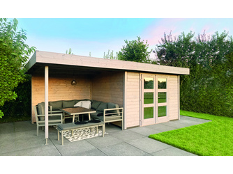 Gartenhaus Calais mit Lounge 255 cm, mit Fußboden Gartenhaus Calais mit Lounge 255 cm, mit Fußboden