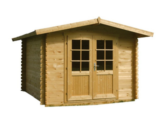 Gartenhaus JÜTLAND, 28mm Stärke - 312x312cm Gartenhaus JÜTLAND, 28mm Stärke - 312x312cm