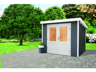 Gartenhaus Pulti Softline 3030 mit Farbbehandlung Anthrazit Gartenhaus Pulti Softline 3030 mit Farbbehandlung Anthrazit