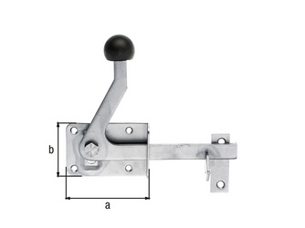 Gartentorfalle, Edelstahl, zusätzlich kugelgestrahlt, Platten Breite 80mm, Höhe 55mm Gartentorfalle, Edelstahl, zusätzlich kugelgestrahlt, Platten Breite 80mm, Höhe 55mm
