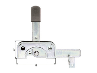 Gartentorfalle, f.schmale Rahmenhölzer, gelb verzinkt, Platten Breite120mm, Höhe50mm Gartentorfalle, f.schmale Rahmenhölzer, gelb verzinkt, Platten Breite120mm, Höhe50mm