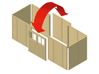 Geräteraum 1 Doppelcarport 5,40 m mit Doppelflügeltür in der Front KDI LxB 2040x5640mm Geräteraum 1 Doppelcarport 5,40 m mit Doppelflügeltür in der Front KDI LxB 2040x5640mm