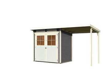 Glücksburg 2 im Set mit Anbaudach terragrau 1560 x 3870 x 2200 mm Glücksburg 2 im Set mit Anbaudach terragrau 1560 x 3870 x 2200 mm