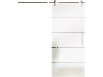 Glasschiebetür Basic/Style Atos Streifen klar G420/G700 Glasschiebetür Basic/Style Atos Streifen klar G420/G700