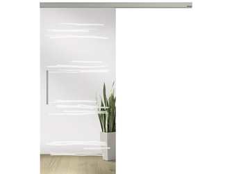 Glasschiebetür Gemini Motiv matt G420/G700 Glasschiebetür Gemini Motiv matt G420/G700