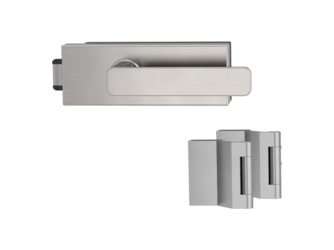 Glastürbeschlagset PURISTO S Flüster 3-tlg. Bänder Samtgrau MINIMAL MODERN Glastürbeschlagset PURISTO S Flüster 3-tlg. Bänder Samtgrau MINIMAL MODERN