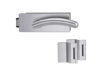 Glastürbeschlagset PURISTO S Flüster 3-tlg. Bänder Edelstahl matt SAVIA Schraub Glastürbeschlagset PURISTO S Flüster 3-tlg. Bänder Edelstahl matt SAVIA Schraub