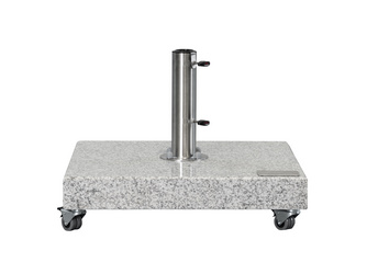 Granit Grundplatte ca. 140kg, 80x80x8/14cm mit Rollen, Farbe grau, mit 4 Rollen Granit Grundplatte ca. 140kg, 80x80x8/14cm mit Rollen, Farbe grau, mit 4 Rollen