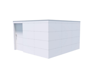 HPL Design-Gartenhaus 360x360 cm Weiß inkl. Montagematerial HPG20W HPL Design-Gartenhaus 360x360 cm Weiß inkl. Montagematerial HPG20W