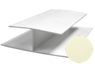 H-Profile mit 17mm Aufnahme in 137905 Cremeweiß foliert H-Profile mit 17mm Aufnahme in 137905 Cremeweiß foliert