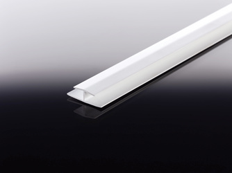 Heering H-Leiste für 16,5mm 3000mm verkehrsweiß 0613 für Mammut-Paneele Heering H-Leiste für 16,5mm 3000mm verkehrsweiß 0613 für Mammut-Paneele