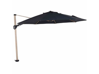 Ikarus N+ Ampelschirm Ø350cm Gest. Alu woodlook, Bez. 100% Polyester schwarz mel. Ikarus N+ Ampelschirm Ø350cm Gest. Alu woodlook, Bez. 100% Polyester schwarz mel.