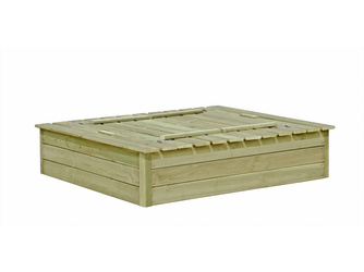 KALLE Sandkasten mit Klappdeckel, grün Kiefer 1200x1200x250mm KALLE Sandkasten mit Klappdeckel, grün Kiefer 1200x1200x250mm