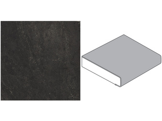 Küchenarbeitsplatte AF 40/133 einseitig gerundet BZ173 SI bronzit schwarz Küchenarbeitsplatte AF 40/133 einseitig gerundet BZ173 SI bronzit schwarz