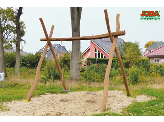 Kalle Doppelschaukel, Robinie 500x270x370 cm, nach EN 1176 gefertigt Kalle Doppelschaukel, Robinie 500x270x370 cm, nach EN 1176 gefertigt